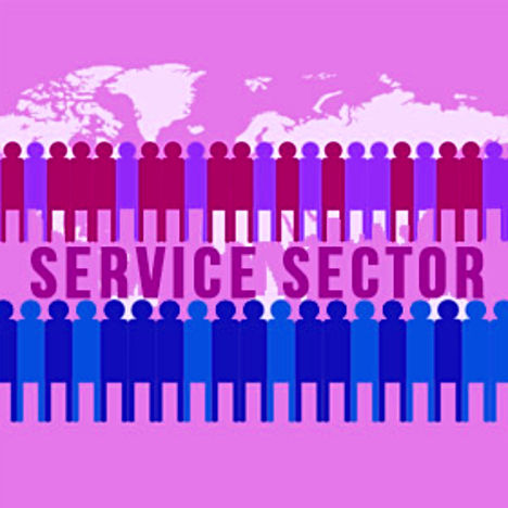 Which EU countries have the highest growth in the services sector?