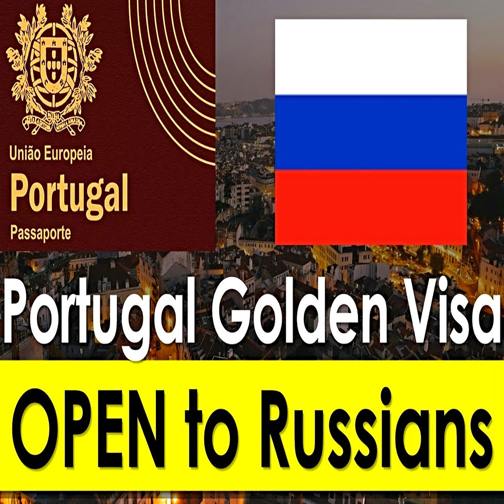 What is the increase in Russian investments for Golden Visas in Portugal since the war in Ukraine?