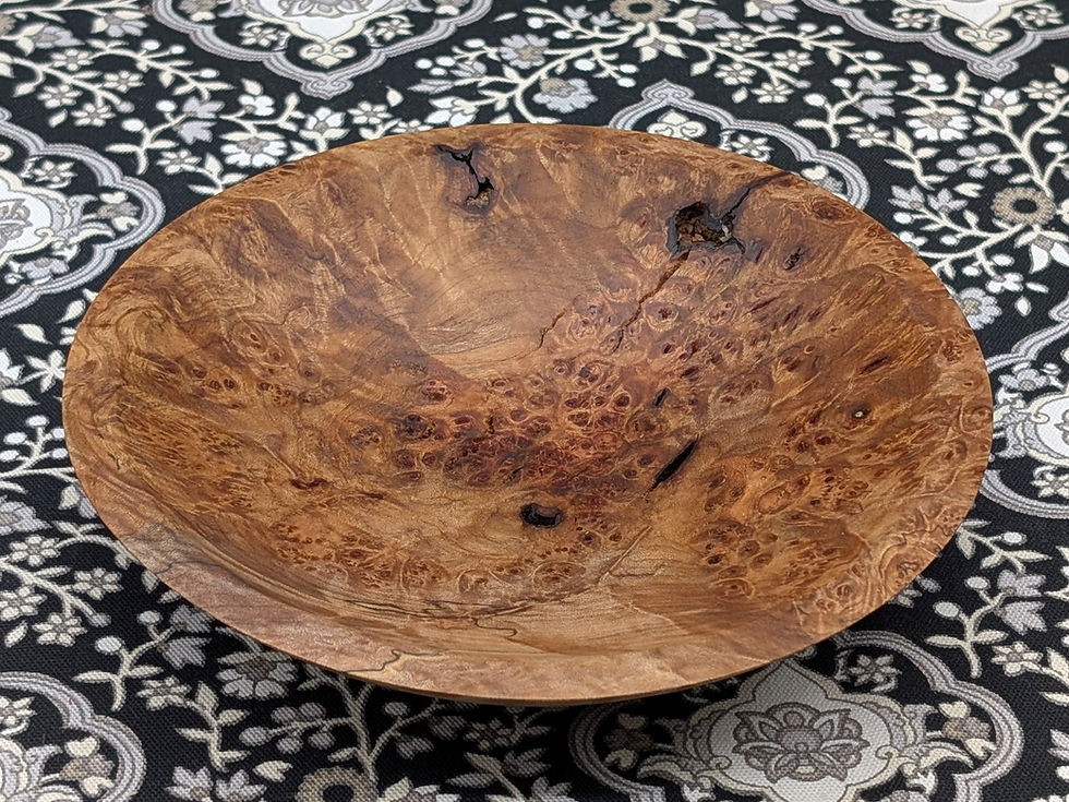 Maple Burl Decorative Bowl 8 x1.75 Inch