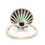Thumbnail: A Stunning Vintage 18ct White Gold Cabochon Cut Emerald & Diamond Cluster Ring