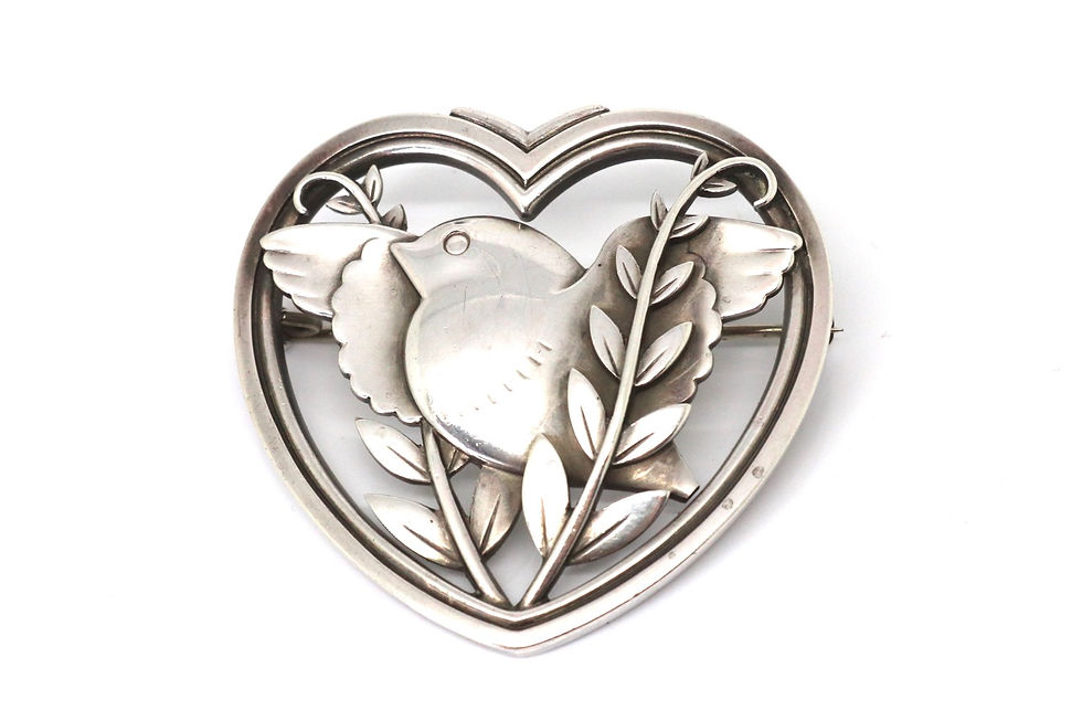 Excellent Vintage Fully Hallmarked 1957 Sterling Silver Georg Jensen 239 Brooch