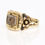 Thumbnail: A Superb Antique Georgian C1820 15ct Yellow Gold Flower Design Mourning Ring 