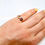 Thumbnail: A Lovely Antique Edwardian 18ct 750 Rose Gold Pearl Ruby & Old Cut Diamond Ring
