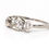 Thumbnail: A Lovely Antique Art Deco Platinum 950 Three Stone 1.06TCW Diamond Ring 