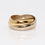 Thumbnail: A Vintage 'Les Must De' Cartier 18ct 750 Rose White & Yellow Gold Trinity Ring 