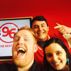 Team picture of Jay Woodard when he worked at Cork's 96fm.