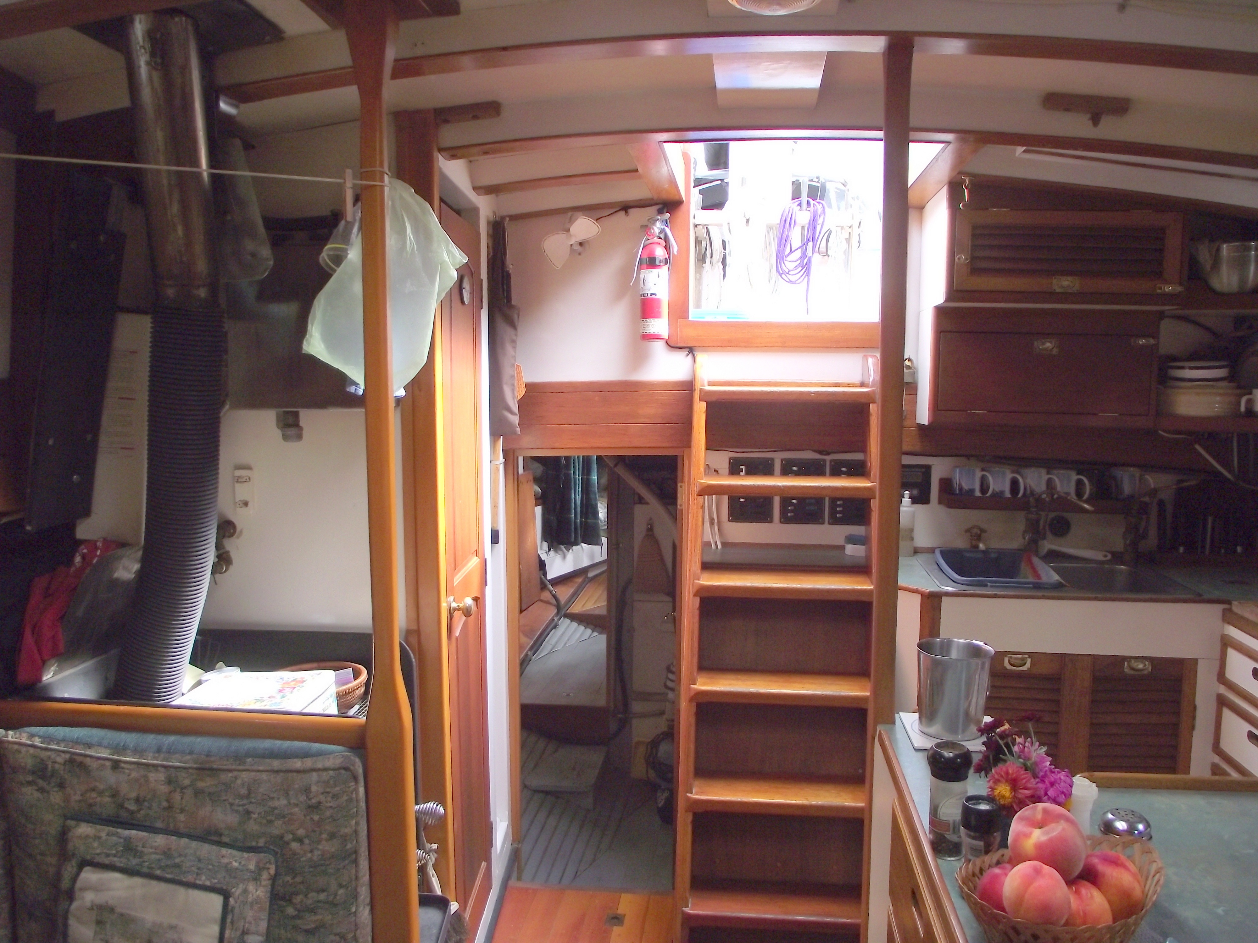 Looking aft from galley