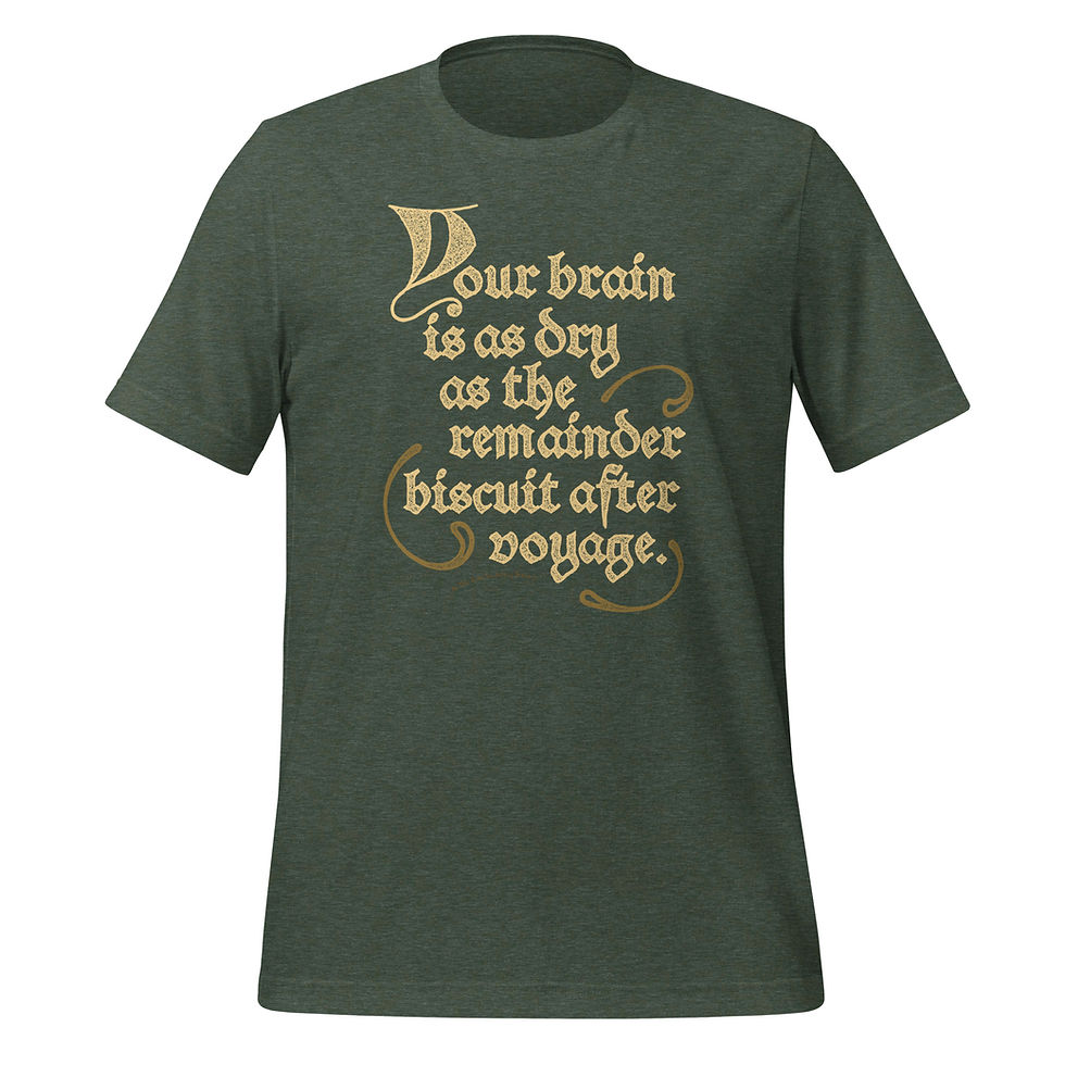Thumbnail: Your Brain is as Dry, Shakespeare Insult  Unisex T-shirt