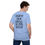 Thumbnail: This blue shirt features a fun back-print reading Follow Me I Know Where The Good Birds Are in a bold, playful black text.