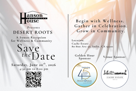 Desert Roots: A Sunset Reception for Wellness & Community