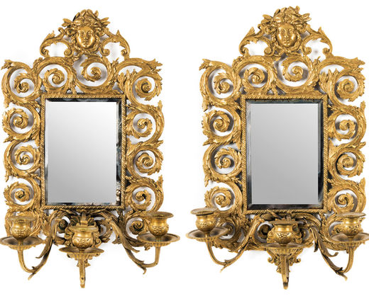 French Girandole Mirrors