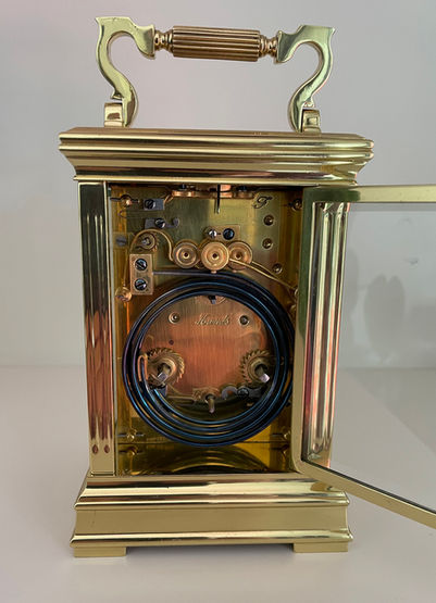 19th Century French Gorge Cased Repeating Carriage Clock With Alarm