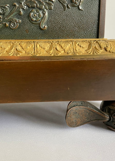 Gilt Bronze Chiming Mantel Clock For Sale