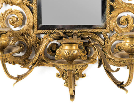 Three Sconce Girandole Mirror