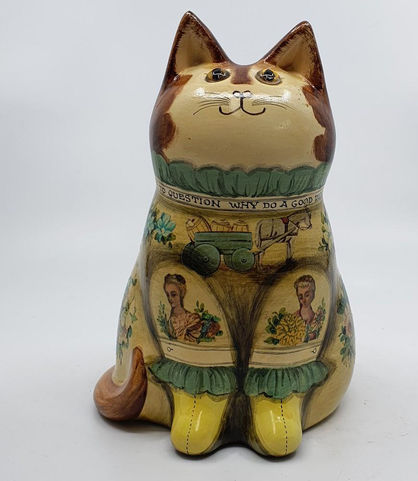 Papier Mache Cat Figure