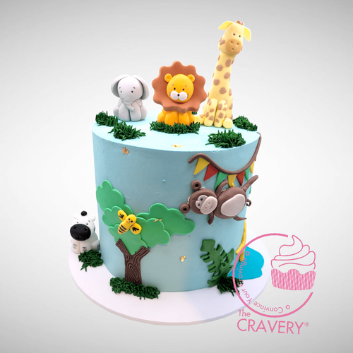 JUNGLE THEME BIRTHDAY CAKE | THE CRVAERY CAKES JUNGLE THEME BIRTHDAY CAKE | THE CRVAERY CAKES