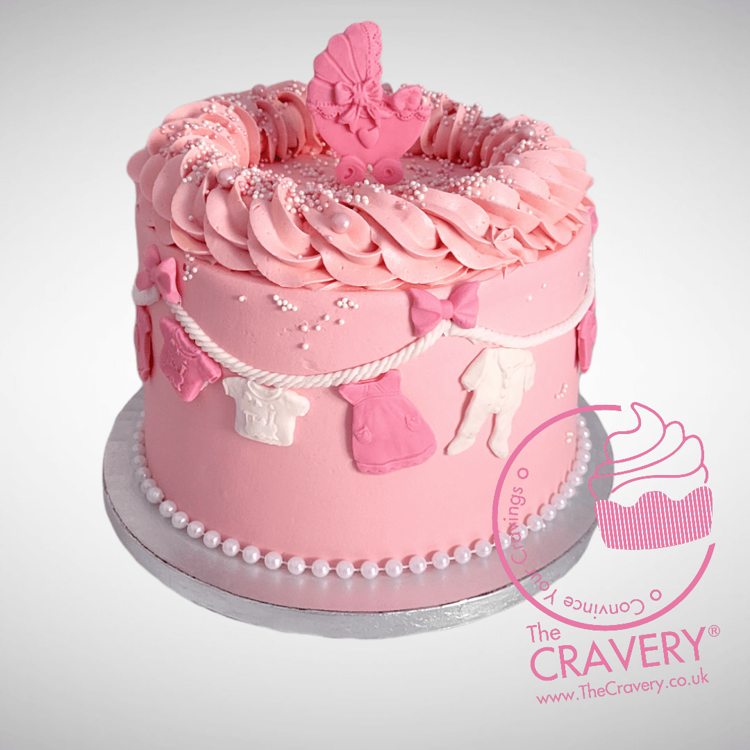 Buy babyshower cake in pink online