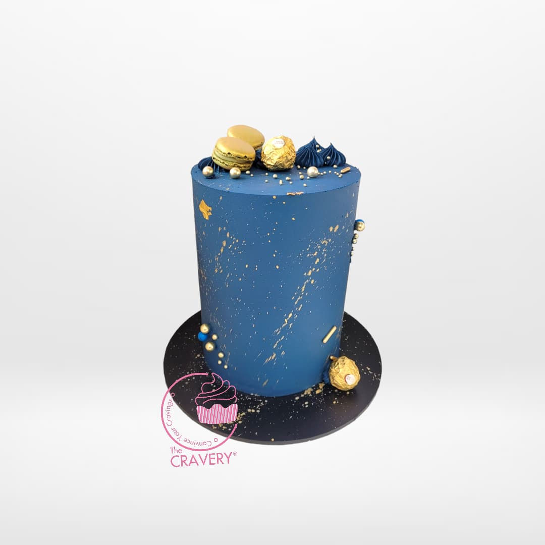 BLUE COLOUR BIRTHDAY CAKE