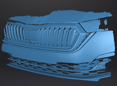 3D scanned front of the car