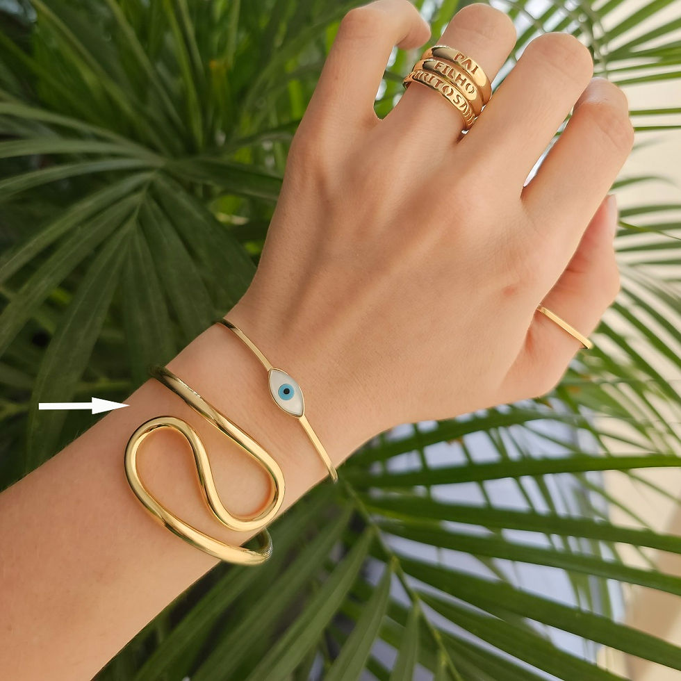 Miniatura: Bracelete Tubular Ondulado