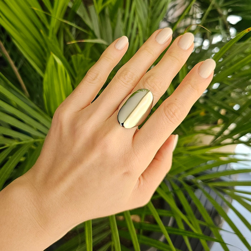 Miniatura: Anel Chapa Oval