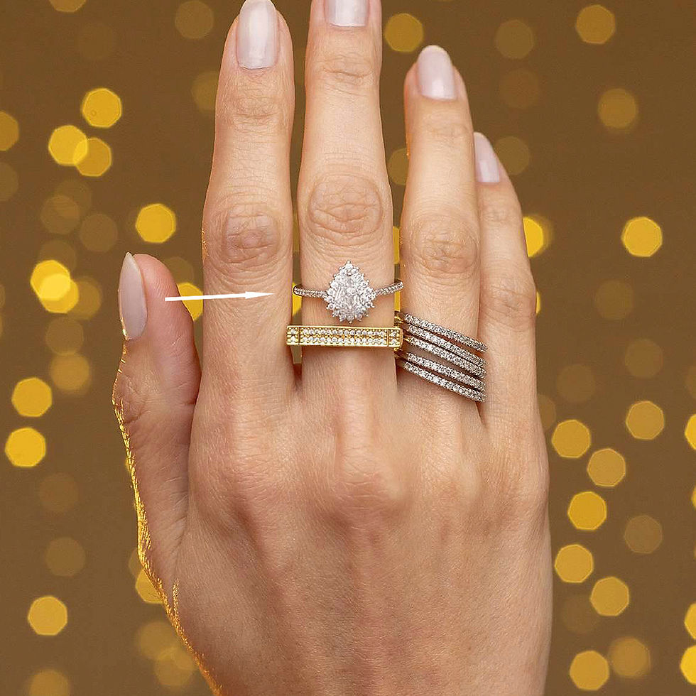 Miniatura: Anel Gota Cravejada + Pedra