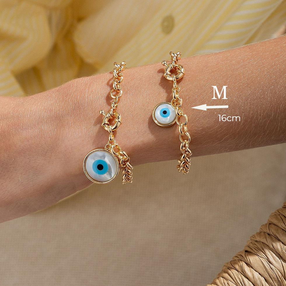 Miniatura: Pulseira Elos Olho Grego