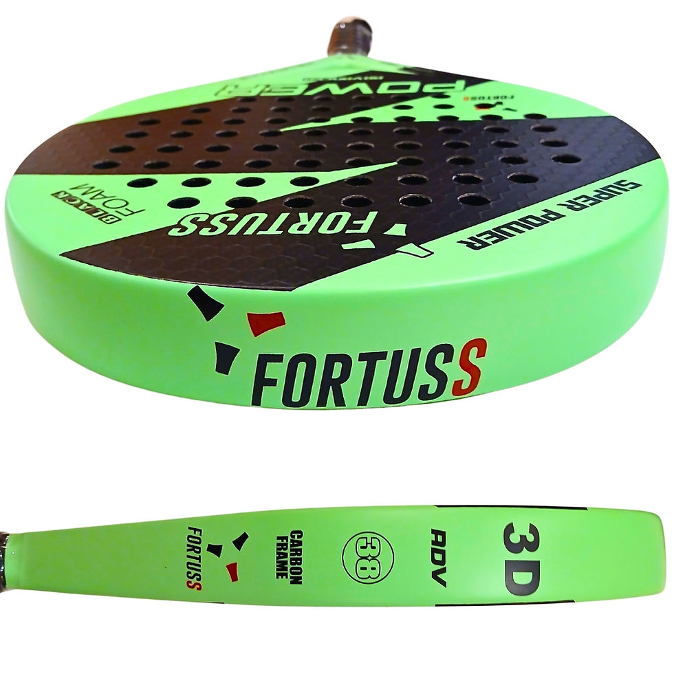Thumbnail: FORTUSS Padel Tennis Racket (Green) side view