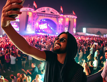person taking selfie at music festival.jpg