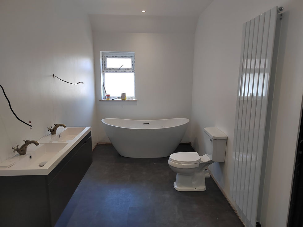 Before bath fixtures fitted