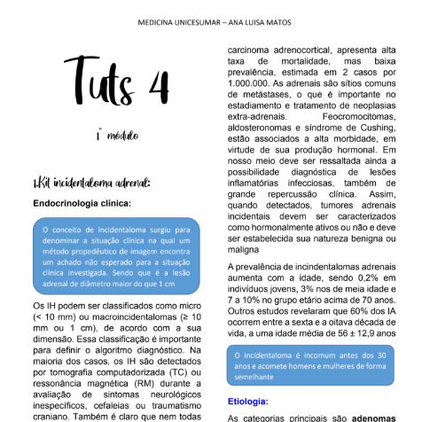 Tutoria - Incidentaloma adrenal