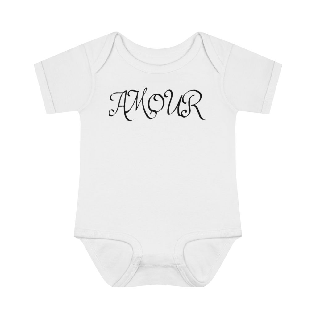 Infant " Love" Baby Rib Bodysuit