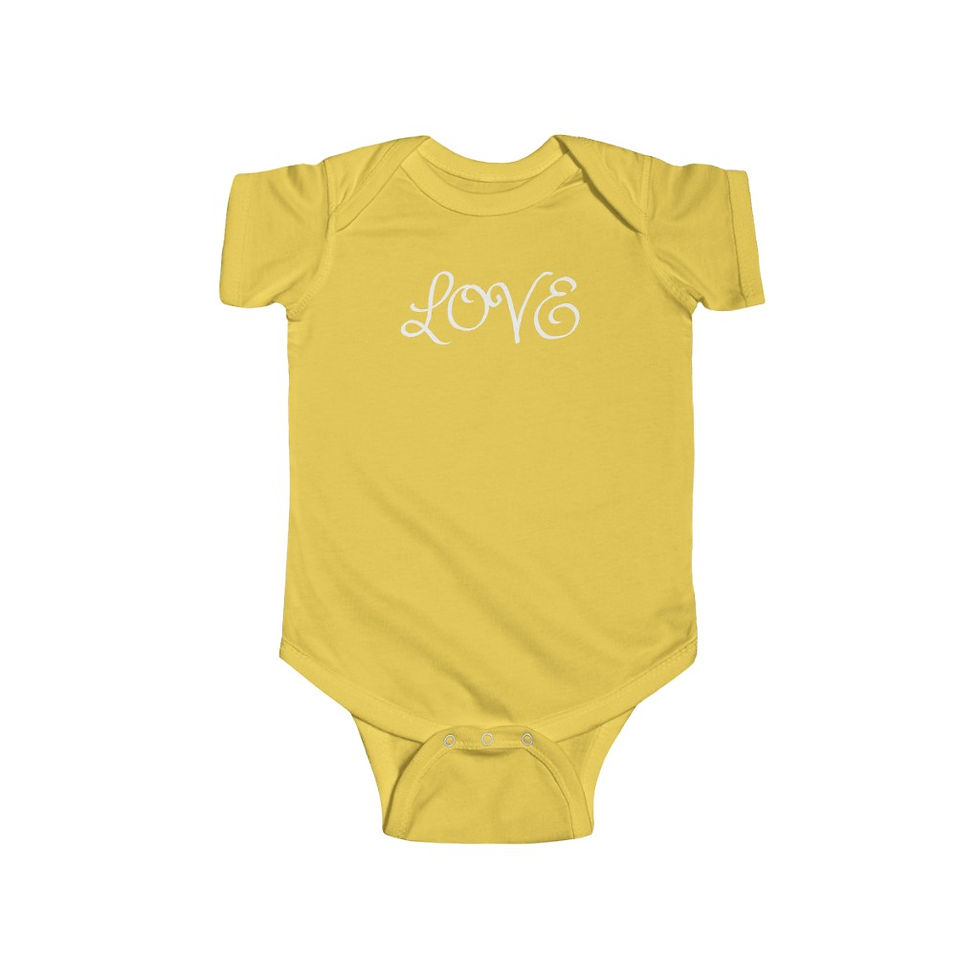 Infant " Love" Fine Jersey Bodysuit