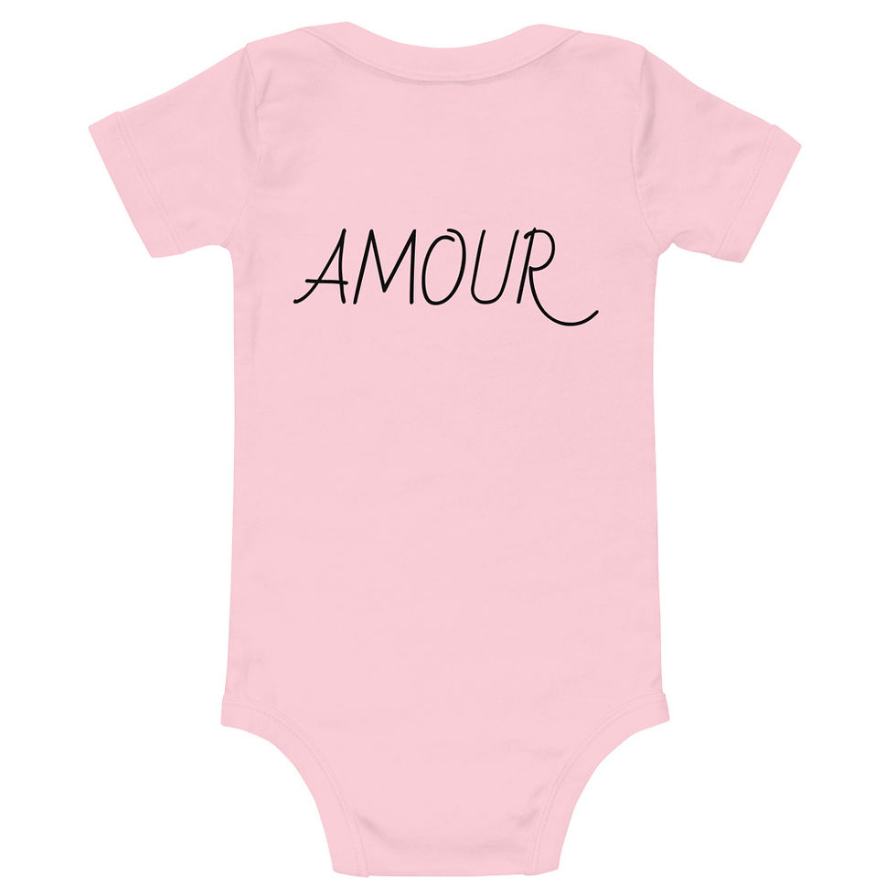 God Said " Love/Amour:" Baby short sleeve FRONT & BACK INCLUDED in the price