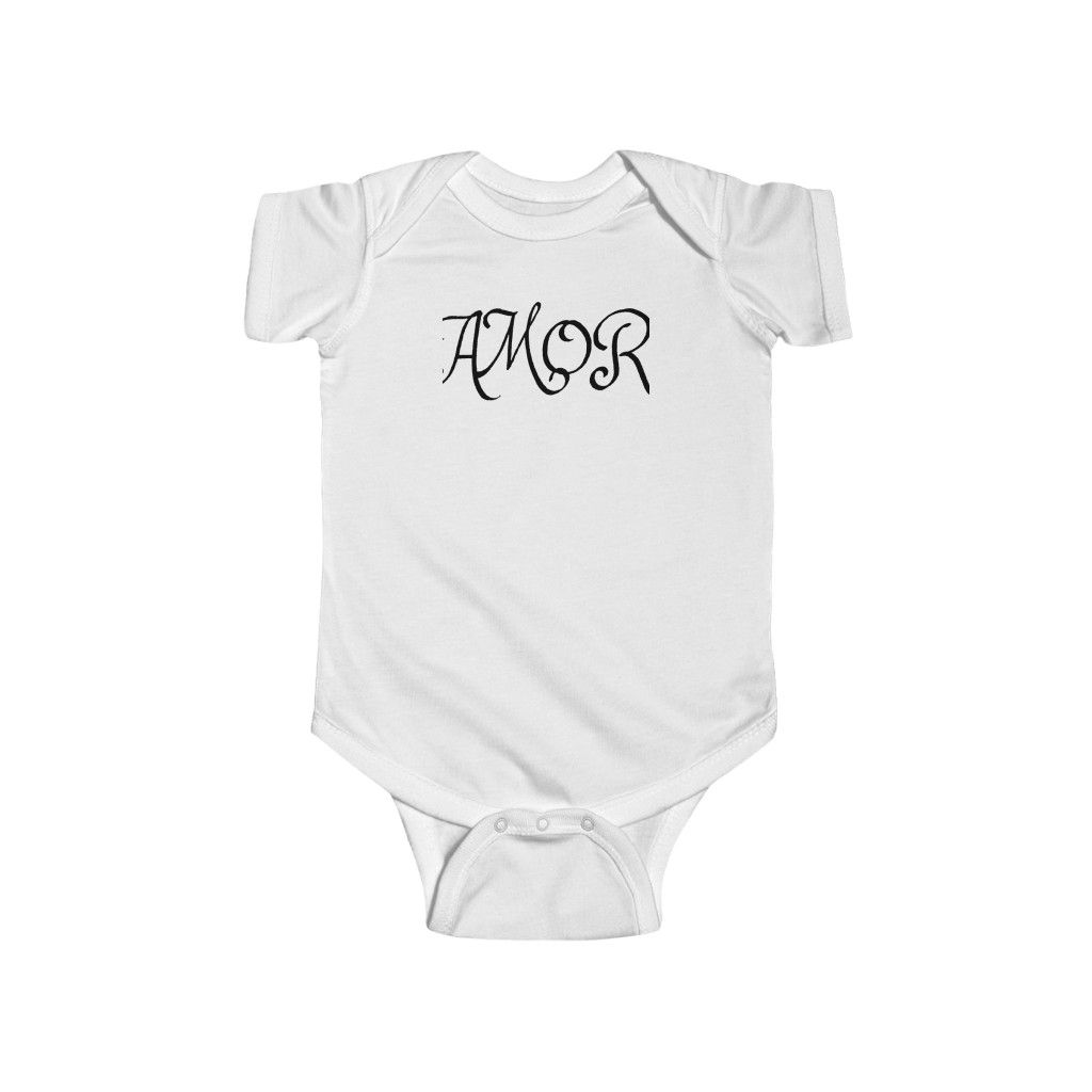 Infant " Love" Fine Jersey Bodysuit