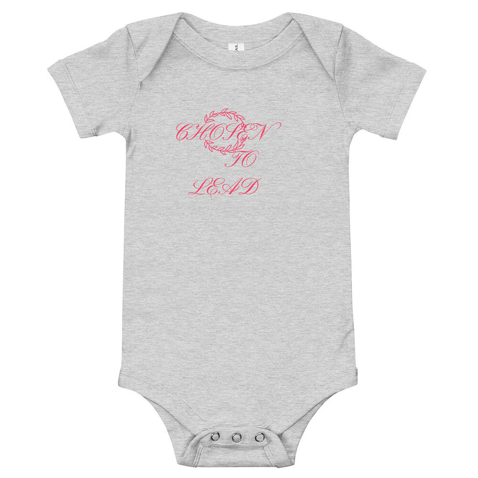 " CHOSEN" Baby short sleeve one piece FRONT & BACK INCLUDED IN THE PRICE