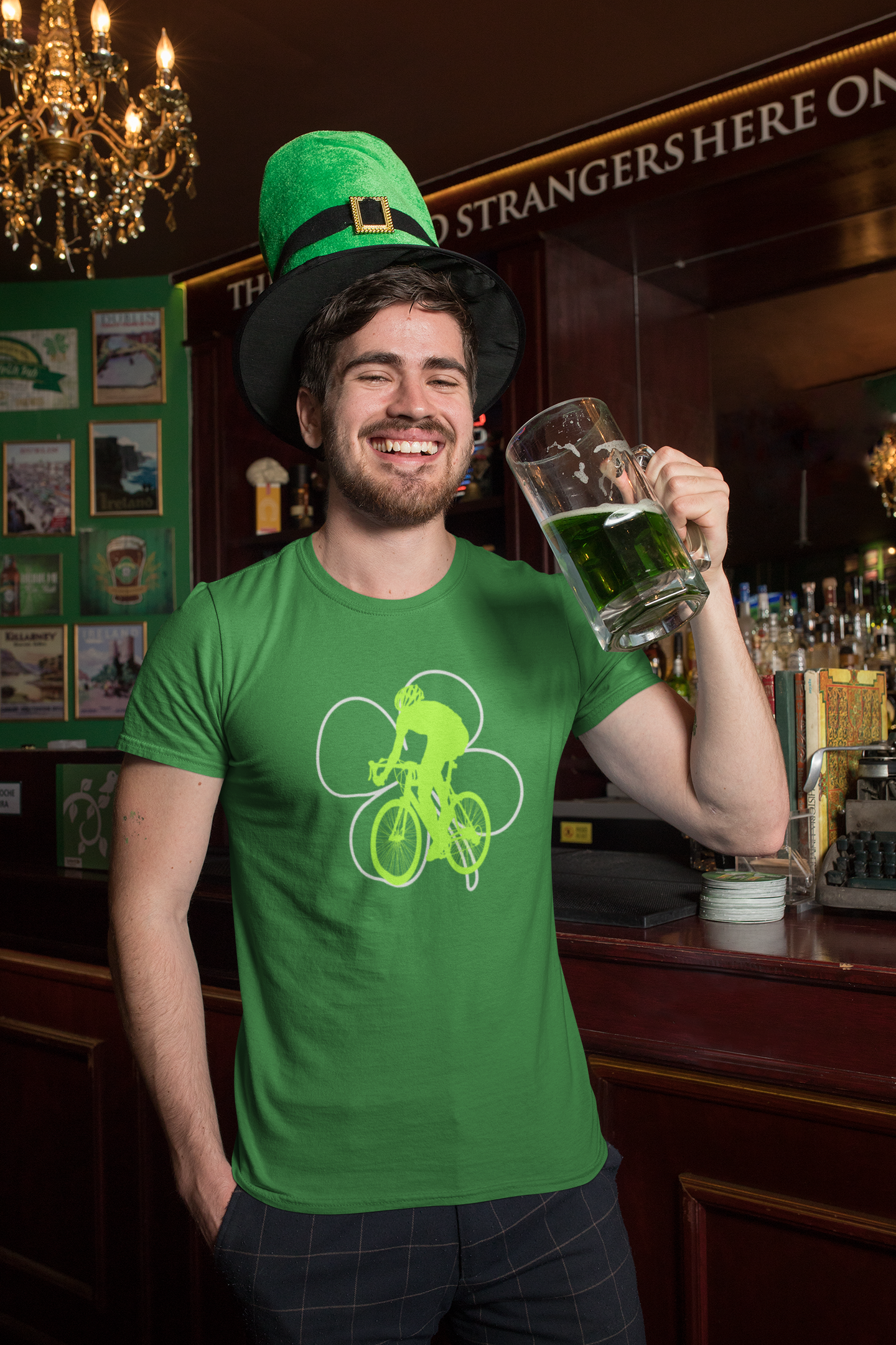 4 Leaf Clover Cyclist T-Shirt