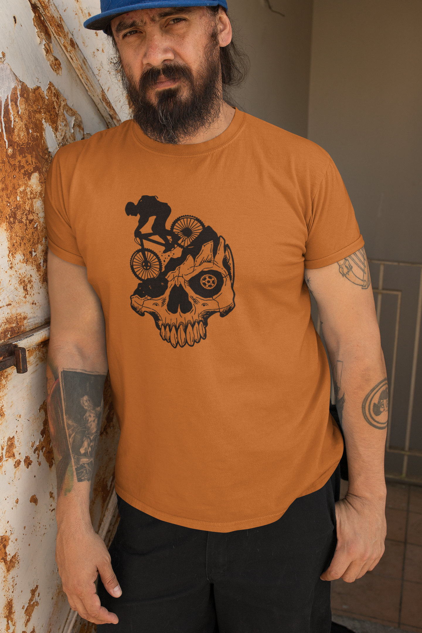 MTB on Skull cotton T-Shirt