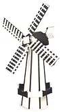 Poly Windmill Black/White