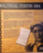 Cartel con los nombres de las sufragistas encarceladas en Crumlin Road Gaol en 1914