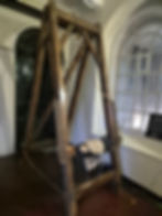 El potro utilizado para castigos corporales en Crumlin Road Gaol