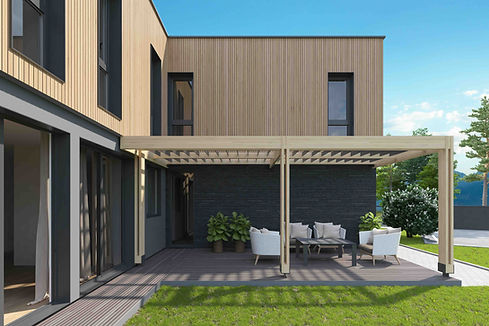 Finished outdoor deck and pergola Central Coast builder