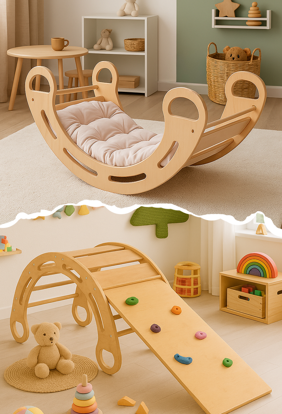 Miniatura: ZESTAW Bujak zjeżdżalnia poduszka laminowana płyta MDF