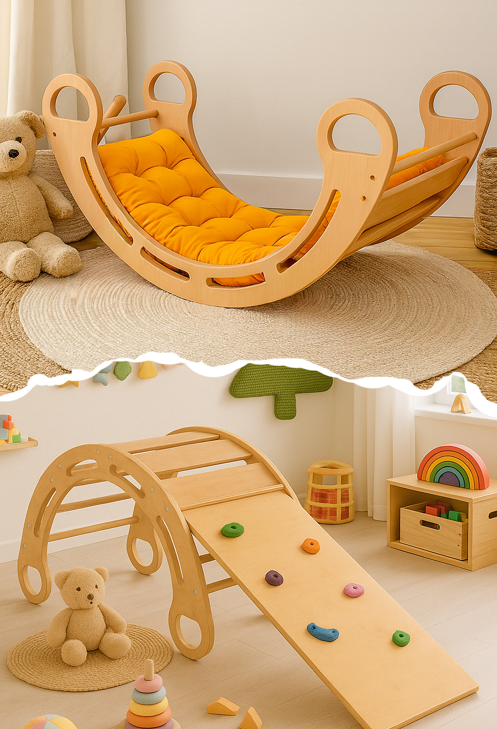 Miniatura: ZESTAW Bujak zjeżdżalnia poduszka laminowana płyta MDF