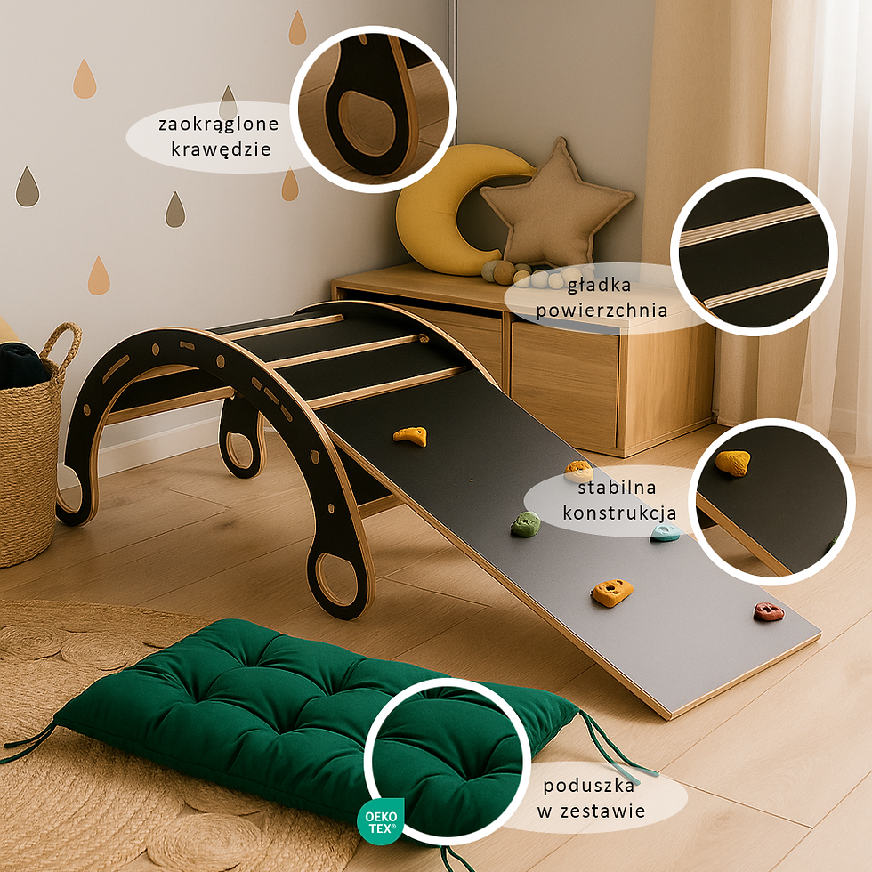 Miniatura: ZESTAW Bujak zjeżdżalnia poduszka laminowana płyta MDF