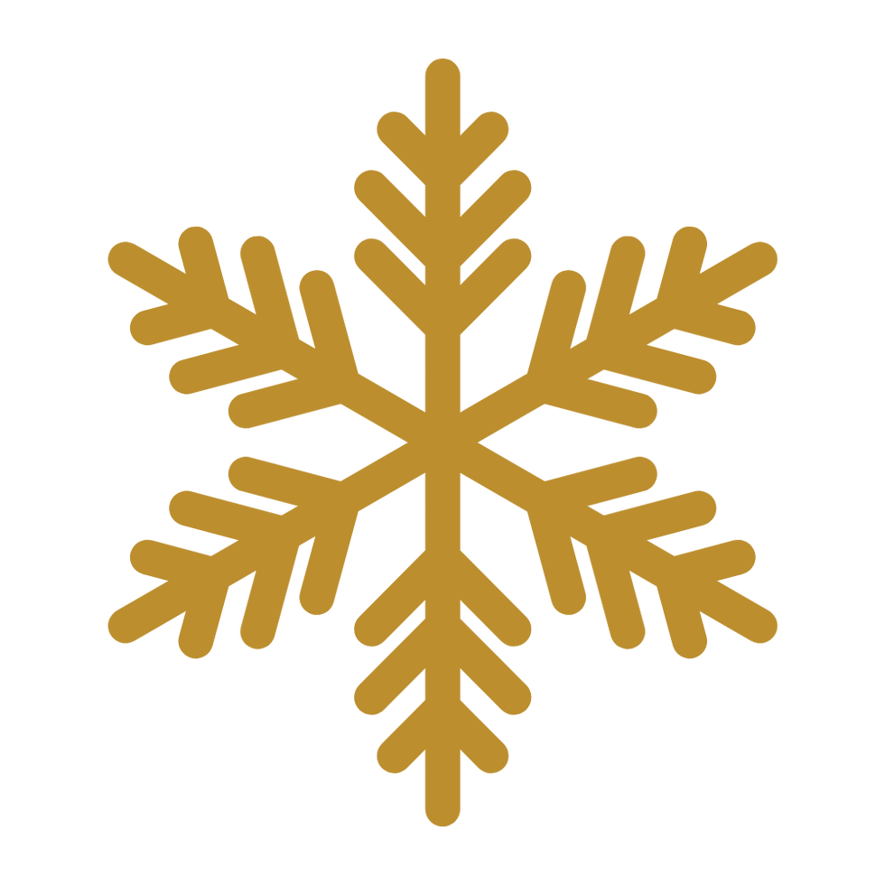 Gold snowflake icon