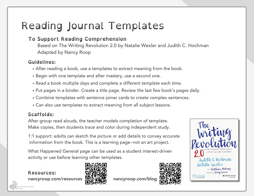I am including templates now, and will add more details and examples, soon!