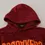 Thumbnail: Dsquared² Maroon Cotton Tattered Hooded Printed Pullover Sweater