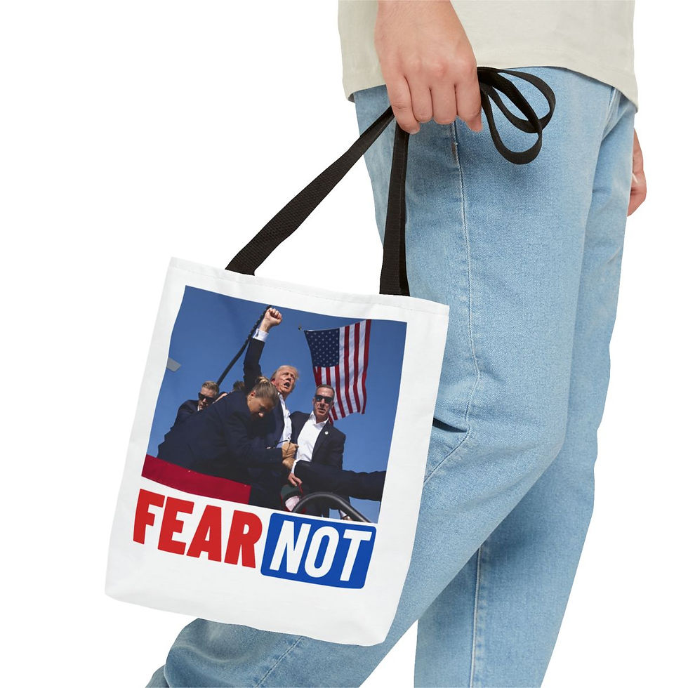 Thumbnail: Fear Not Donald Trump Tote Bag (AOP)
