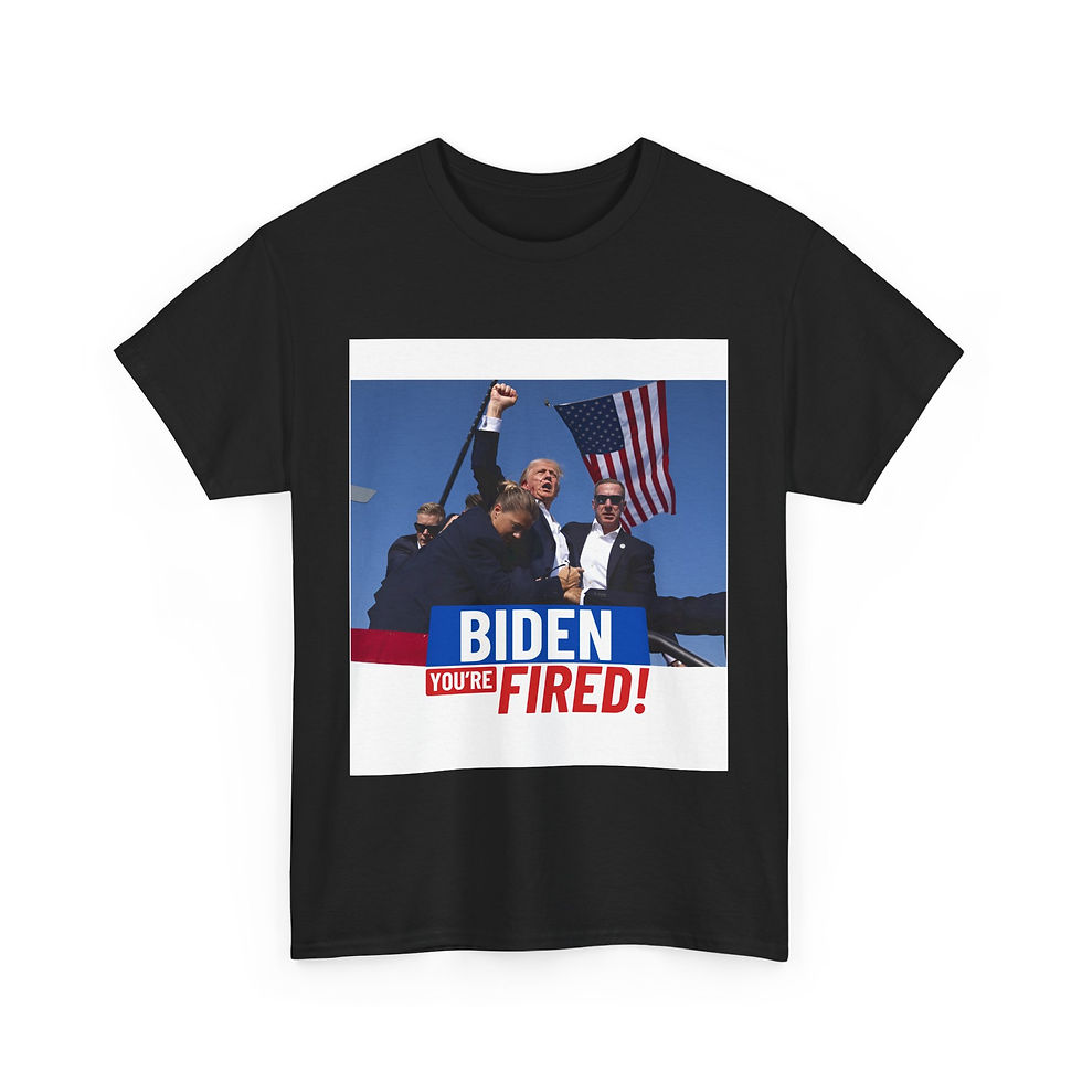 Thumbnail: Biden You Are Fired! Donald Trump Unisex Heavy Cotton Tee